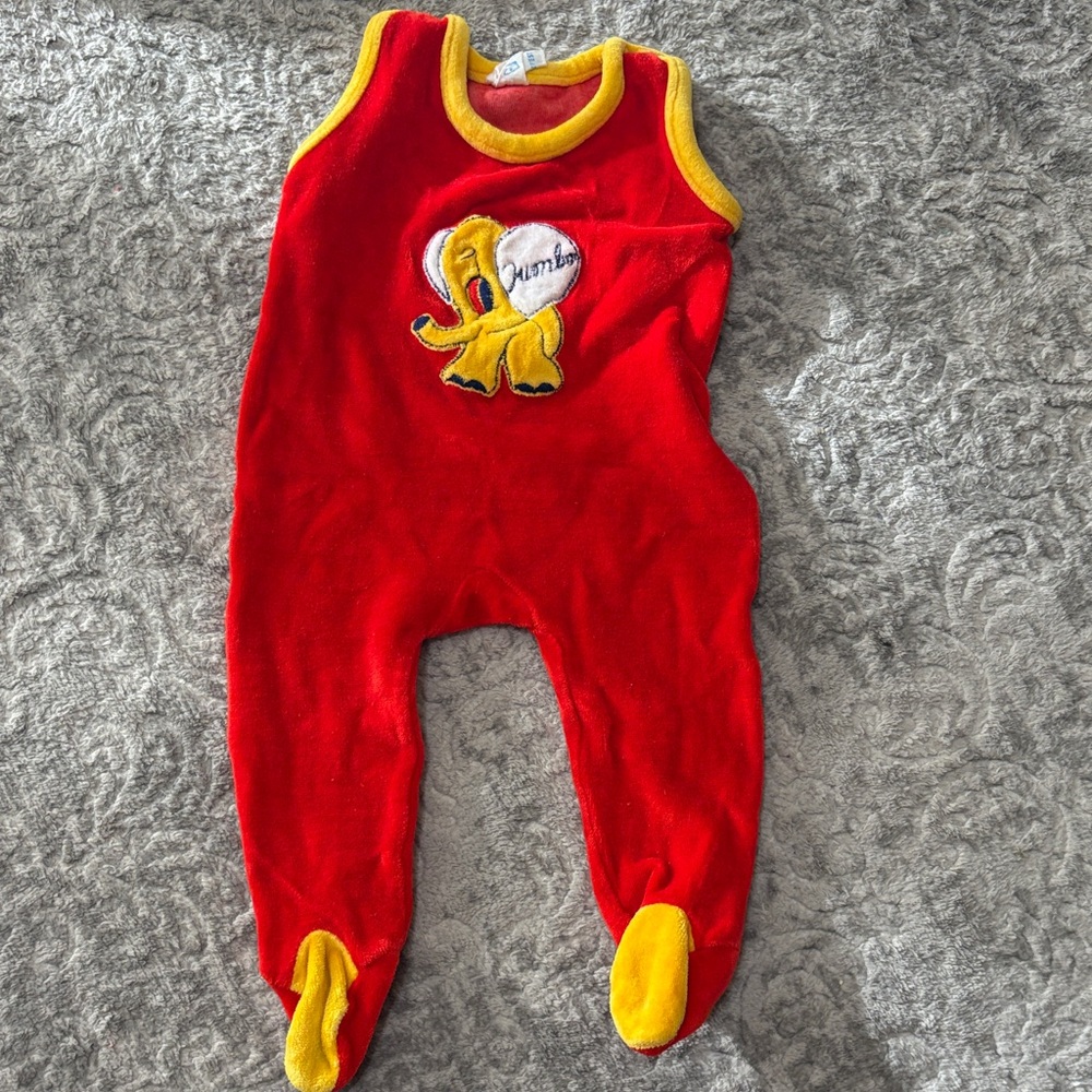 Vintage Dumbo Kochfest Red and Yellow Kids One Piece